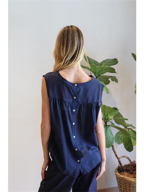 Blusa smanicata con bottoni sul retro DIECI MINUTI | FB354T35R5